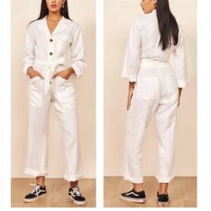 Reformation linen jumpsuit medium NWOT